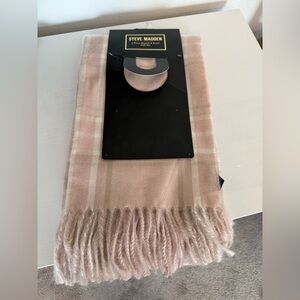 Steve Madden Blush Plaid Scarf